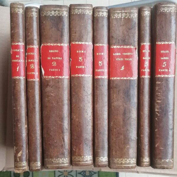 Audot padre, L'Italia descritta, 1834-38 opera completa in 8 volumi
