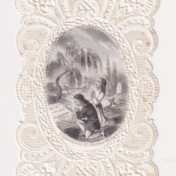 Cimitero, Morte, Preghiera, canivet, 1870