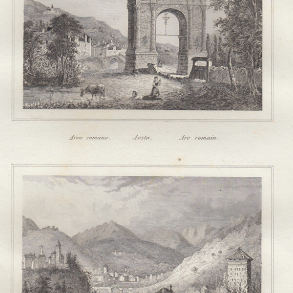 Aosta, Arco Romano e Villanova d'Aosta,1834