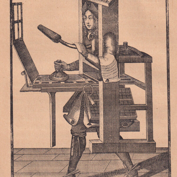Il Tipografo, xilografia dell'800