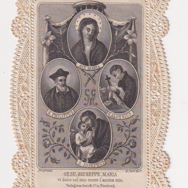 Santino antico, Gesù, Giuseppe e Maria, XIX sec.