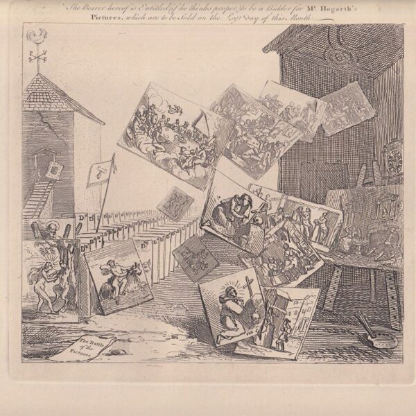 William Hogarth,la battaglia delle pitture, 1822