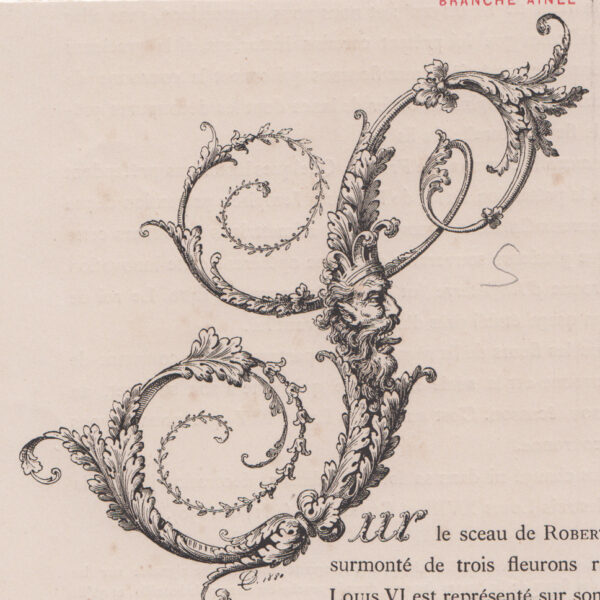 Monogramma, Lettera S, 1882