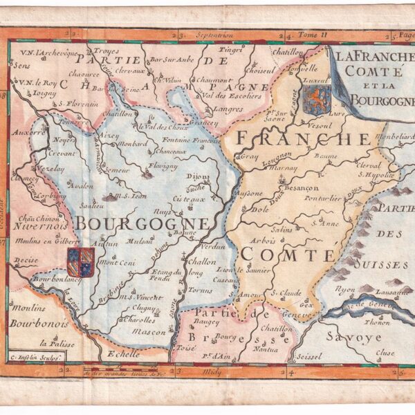 Charles Inselin, Mappa Della Borgogna Francia 1707