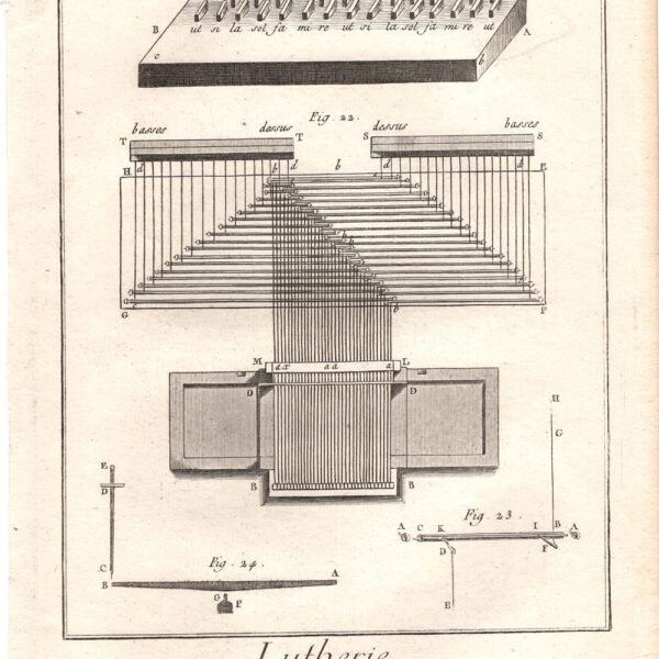 Diderot e D'Alembert, 1778, mestieri, liutaio, strumenti musicali, organo n. 5