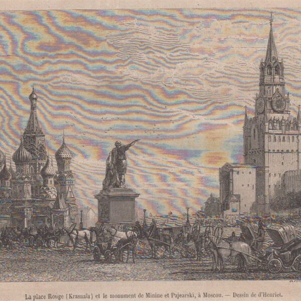 La place Rouge  Mosca Piazza Rossa. 1860