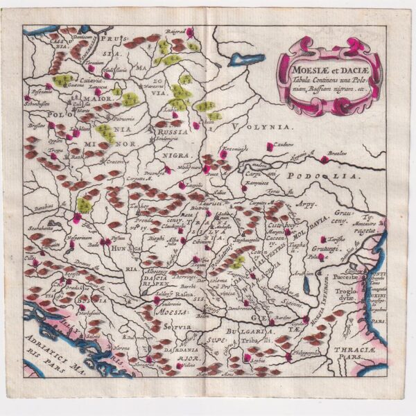 Philippus Cluverius (1580-1622), Mappa della Dacia, 1686