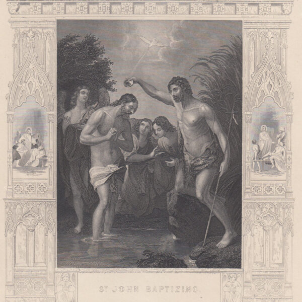 St.John baptizing. Il Battesimo di Gesù.