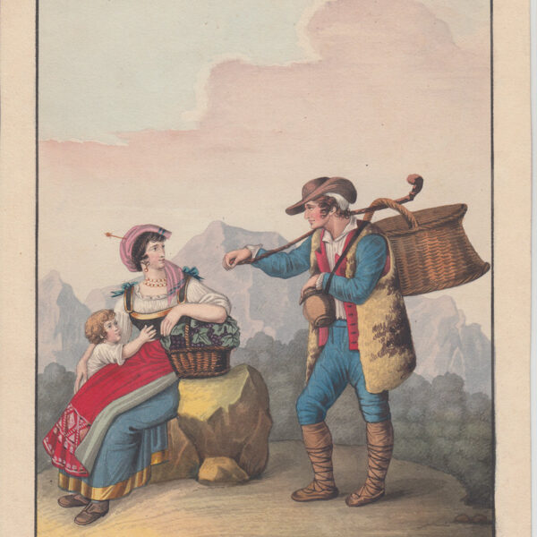 Bartolomeo Pinelli, acquarello, 1809