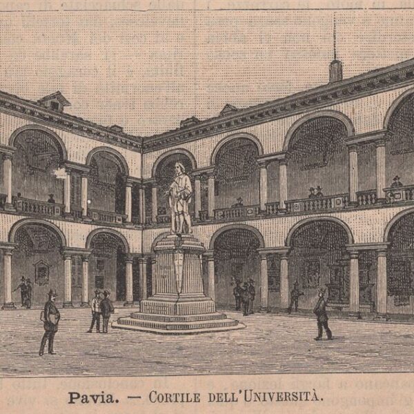 Pavia, Cortile dell'Università, 1890