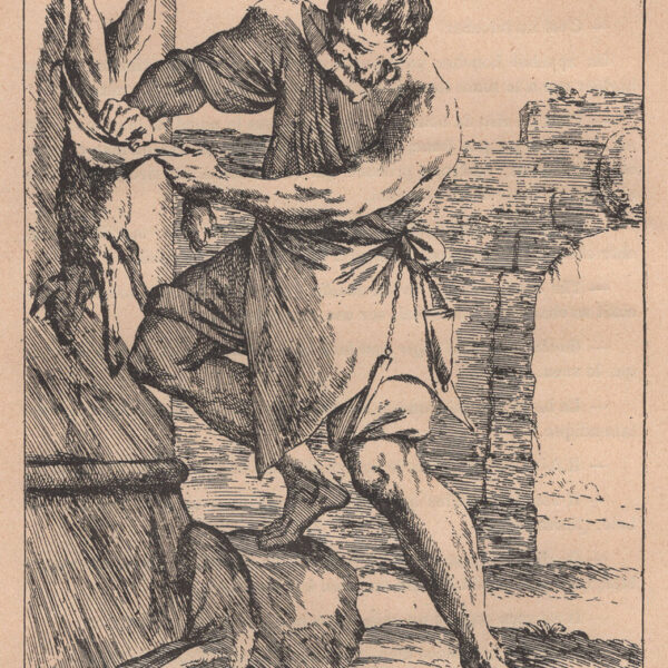 Il macellaio, xilografia dell'800