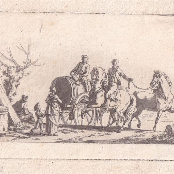 J.F.Swebach, Cavalli e Carro, fine XVIII sec.