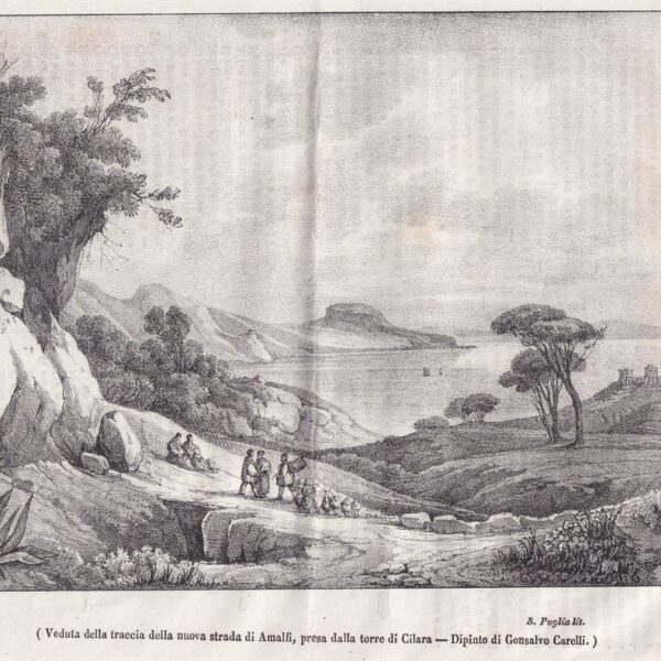 Veduta della strada di Amalfi, 1845