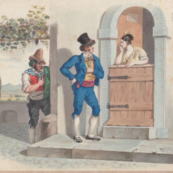 Filippo Ferrari (1819-1897), Scena di costume, 1830