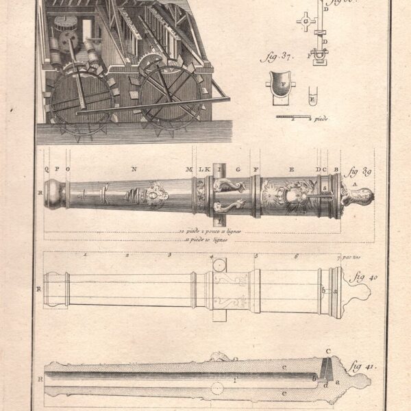 Diderot e D’Alembert, 1771, Arte militare, artiglieria, cannone di guerra