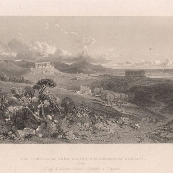 Agrigento, Tempio di Giunone, 1840