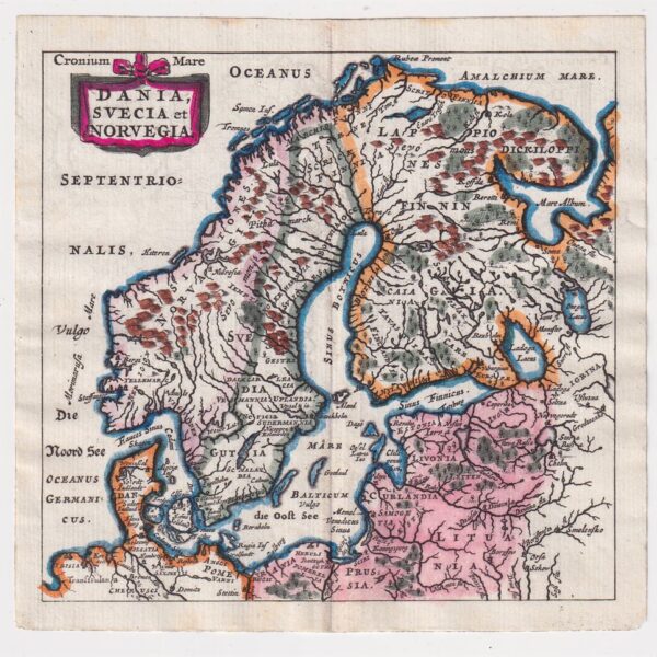 Philippus Cluverius (1580-1622), Mappa della Norvegia, 1686