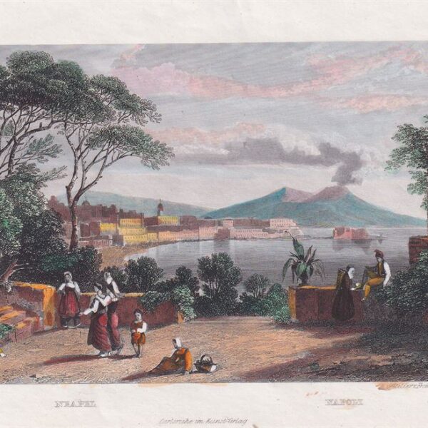 Napoli, Veduta con Vesuvio, 1840