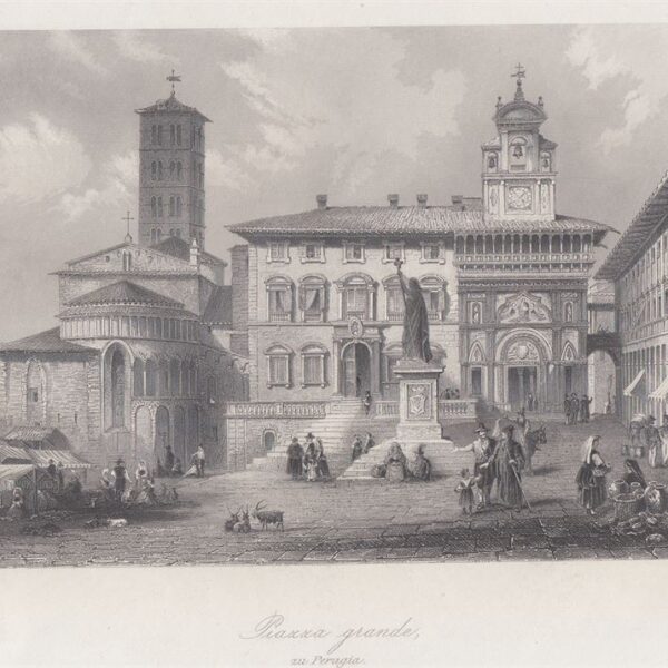 Perugia, Piazza Grande, 1850