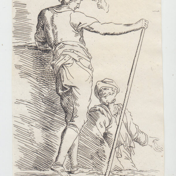 Salvator Rosa, Due uomini uno con bastone