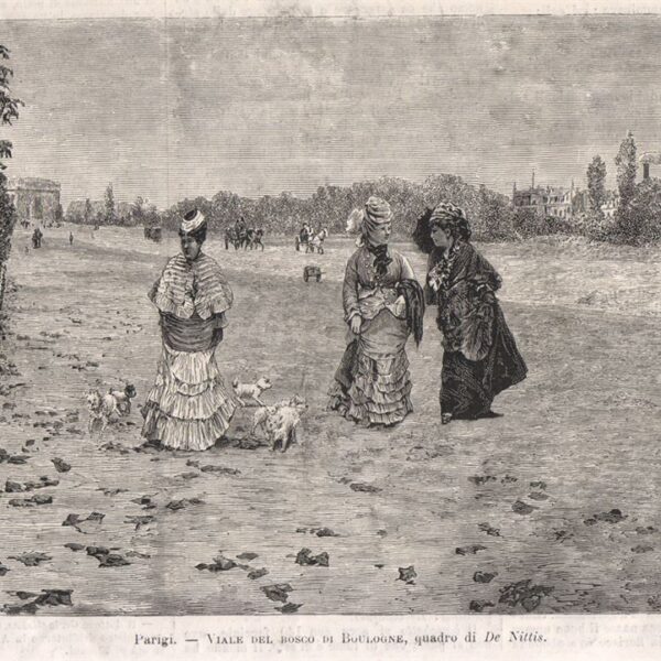 Viale del bosco di Boulogne, De Nittis, 1887