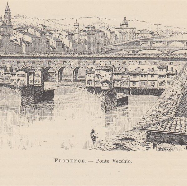 Firenze, Ponte Vecchio, 1890