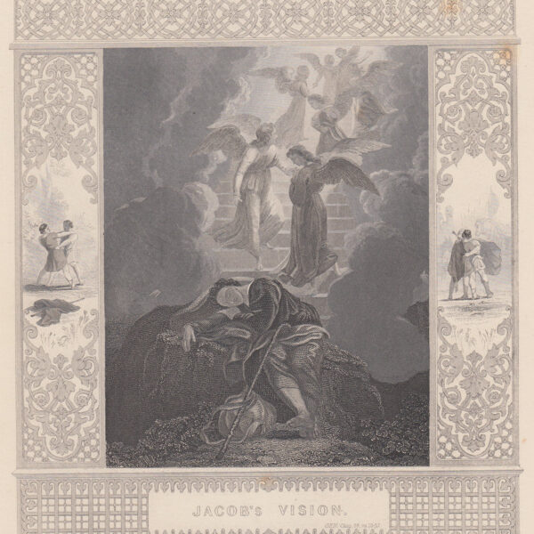 La visione di Giacobbe.Acquaforte 1830-1850
