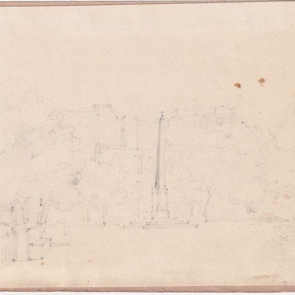 Consalvo Carelli, Piazza con obelisco