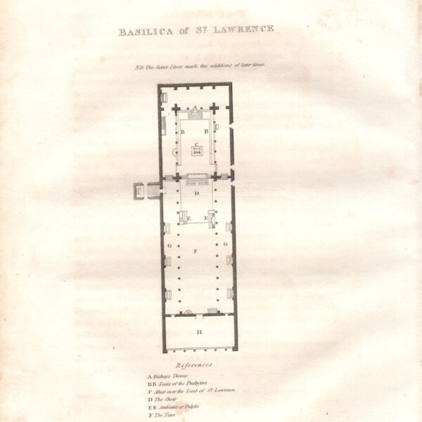 Roma, Pianta della Basilica di San Lorenzo, 1813