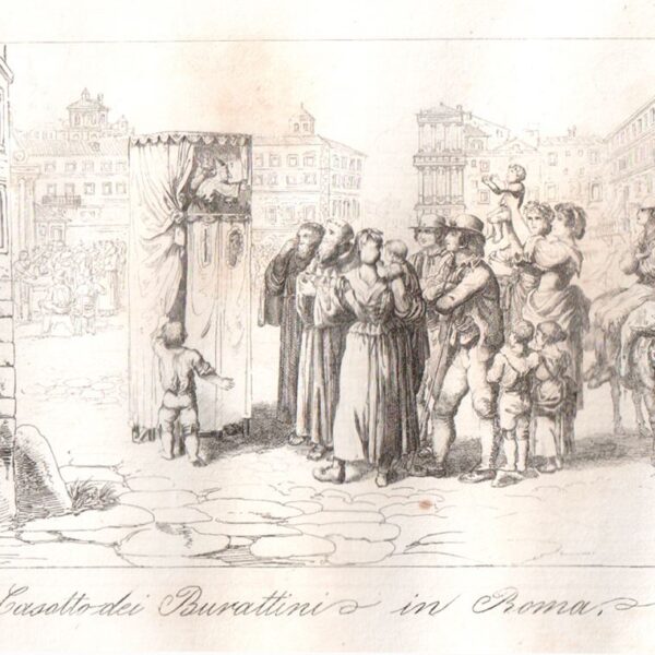 Il Casotto dei Burattini  in Roma, Pinelli, 1840
