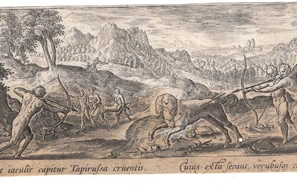 Antonio Tempesta (attr.), Caccia al tapiro(?), 1600