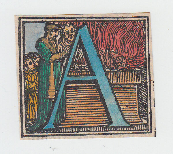 Capolettera del XVII sec., lettera A