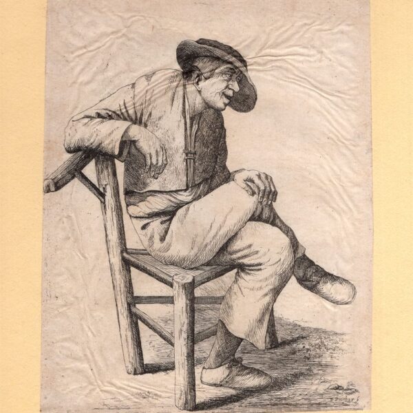 David Deuchar (1743-1808), da A.Ostade Contadino seduto