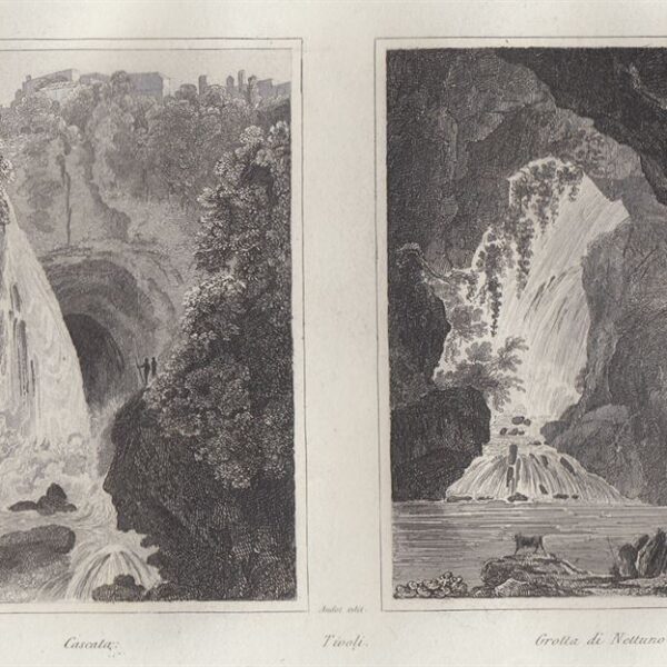 Tivoli, Cascate e Grotta di Nettuno, 1834