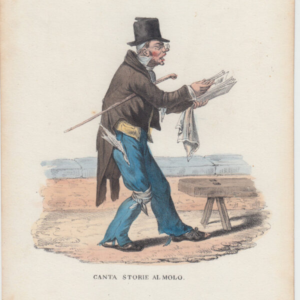 G.Lenghi, Cantastorie al Molo, 1854