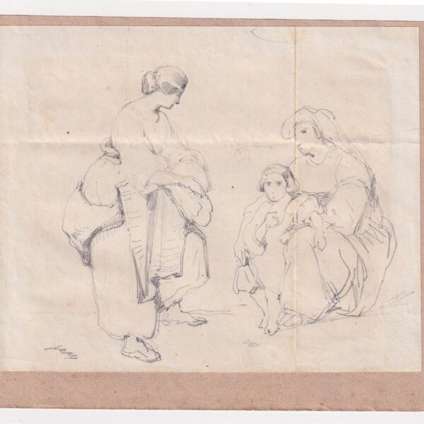 Consalvo Carelli, Due donne e un bambino