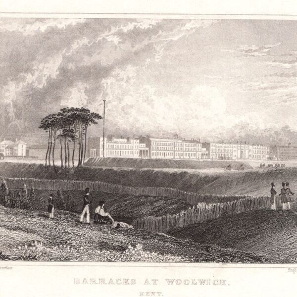 Kent, Inghilterra, Barracks at Woolwich, 1850