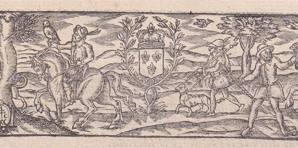 Scena di caccia, anonimo monogrammista del XVII secolo