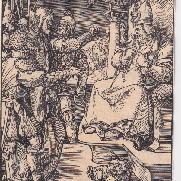 Albrecht Durer, Gesù davanti a Caifa, xilografia