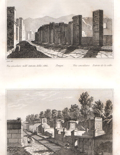 Pompei, Via Consolare e Strada dei Sepolcri, 1835