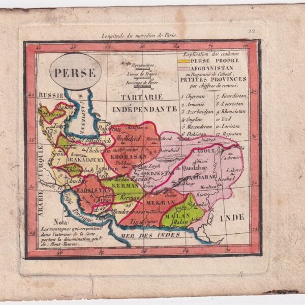 Mappa della Persia, 1821