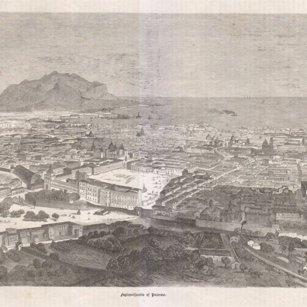 Palermo, Veduta a volo d'uccello, 1859