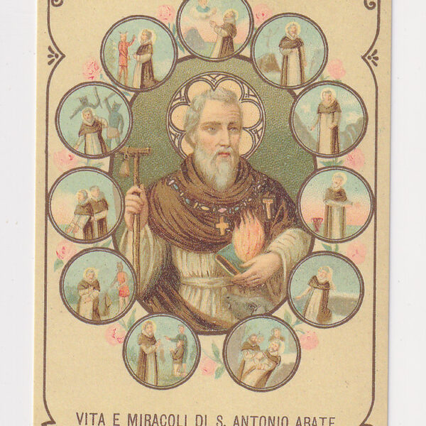 Santino antico, Sant'Antonio Abate, XX sec.