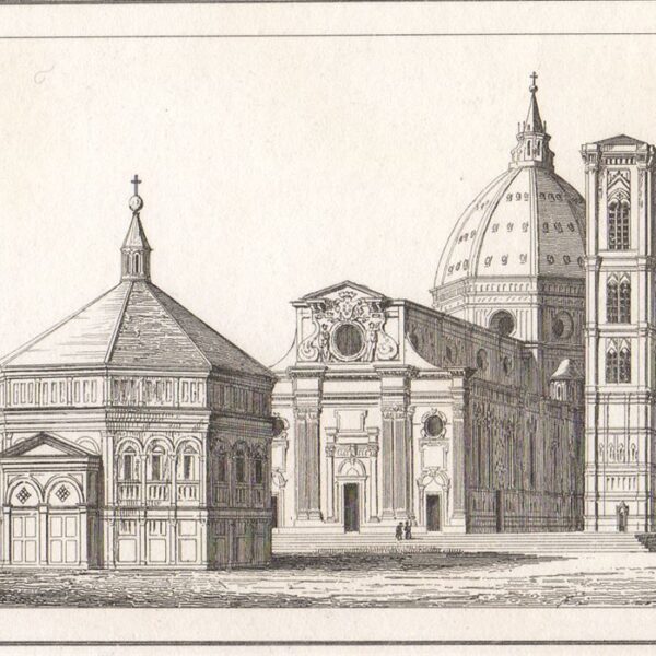 Firenze, Duomo e Battistero, 1835