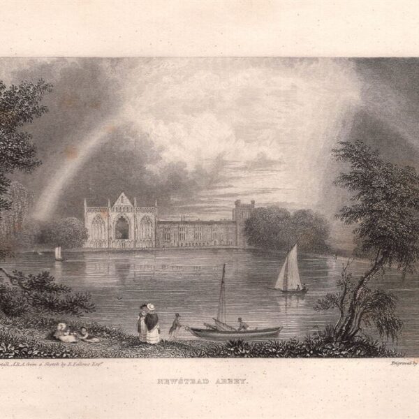 Newstead Abbey, Nottinghamshire, Inghilterra, 1833
