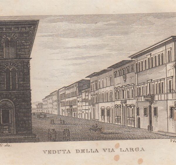 Veduta della Via Larga, Firenze, 1826