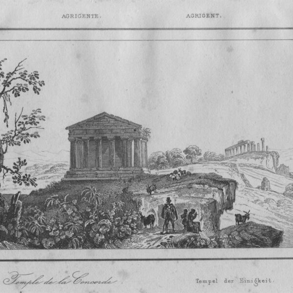 Agrigento, Tempio della Concordia, 1835