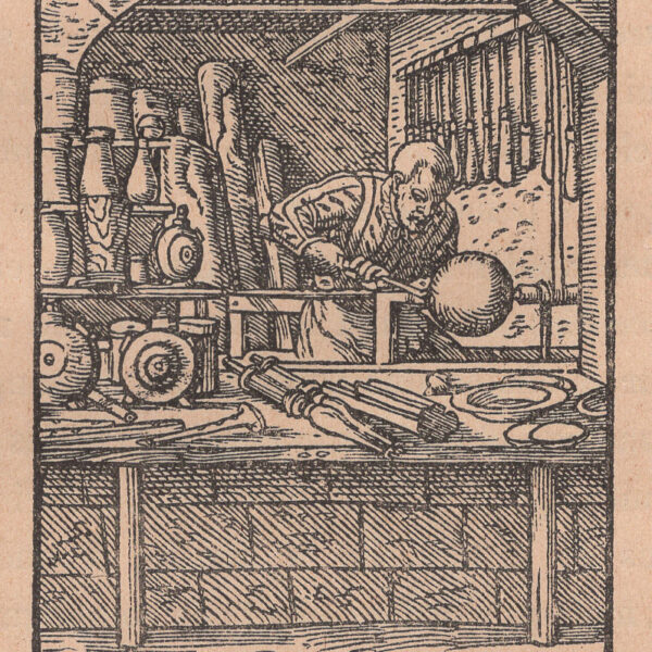 Il Tornitore, xilografia dell'800