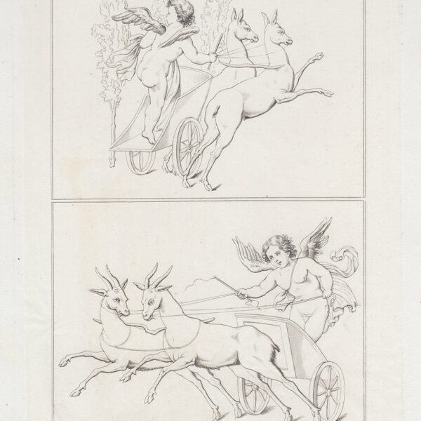 Saverio Pistolesi, Due amorini con bighe, 1850