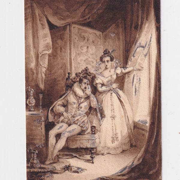 Acquarello monocromo, XIX secolo